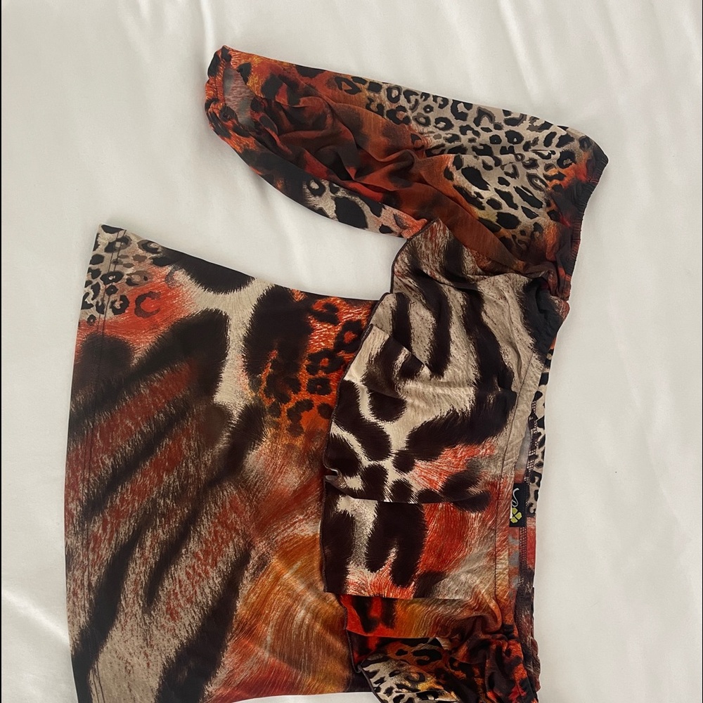 💫blouse Strapless with sleeves, size L